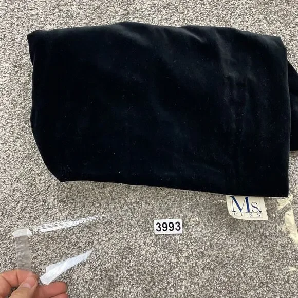 Vintage ‎ Velvet Skirt womens XL  Black witchy y2k  Minimalist goth zip - Picture 12 of 12